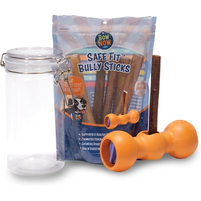 Bow Wow Labs Bow Wow Labs Buddy Starter Kit with Anti-Choking Safety Device Bully Sticks Dog Treats, Medium
