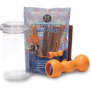 Bow Wow Labs Buddy Starter Kit with Anti-Choking Safety Device Bully Sticks Dog Treats, Small