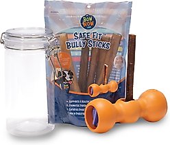 Bow Wow Labs Buddy Starter Kit with Anti-Choking Safety Device Bully Sticks Dog Treats, X-Small