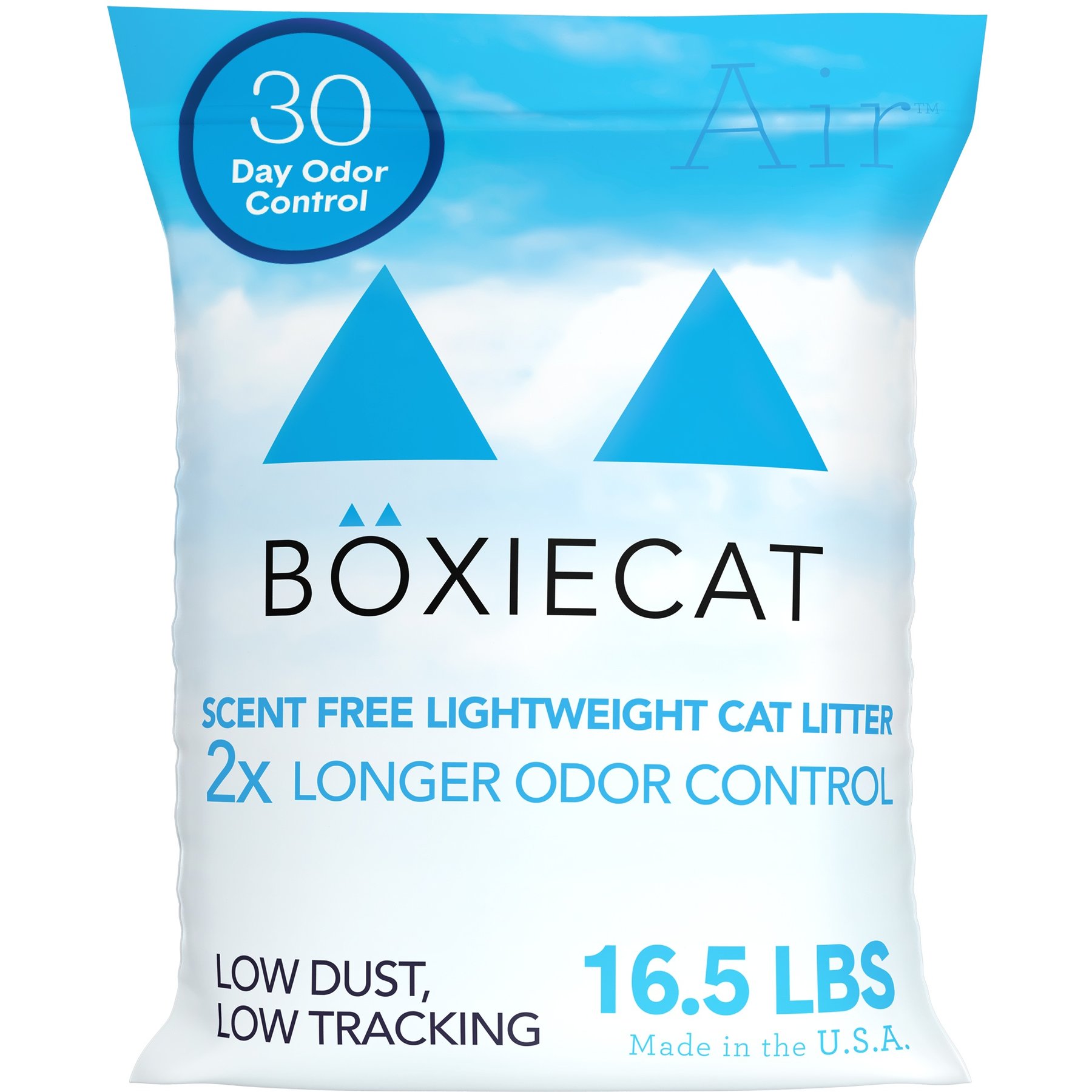 Boxiecat Air Unscented Lightweight Clumping Cat & Kitty Litter, 16.5-lb bag
