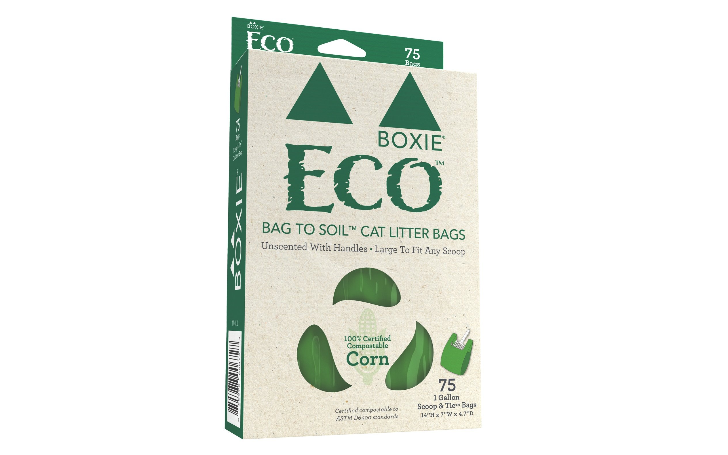 Eco Scoop & Tie Cat Litter Waste Bag, 75 count