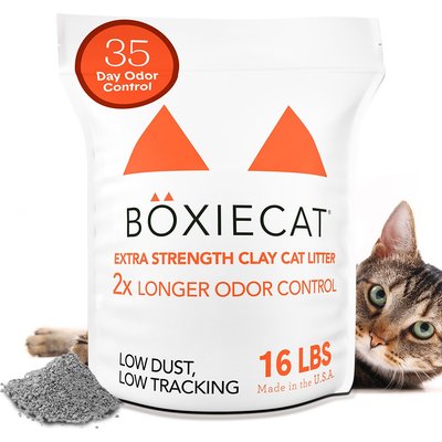 Boxiecat Boxiecat Extra Strength Scent Free Clumping Clay Cat Litter, 16-lb bag