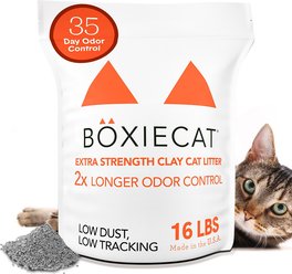 Boxiecat Extra Strength Odor Control Clumping Clay Cat & Kitty Litter, 16-lb bag
