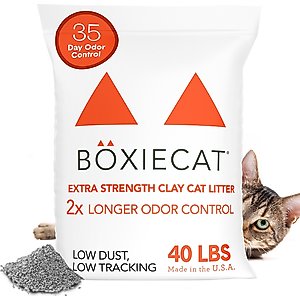 Boxiecat Extra Strength Odor Control Clumping Clay Cat & Kitty Litter, 40-lb bag