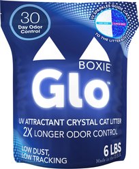 Boxiecat Glo Natural Stress-Relief Non-Clumping Crystal Cat Litter with UV Attractant, 6-lb bag