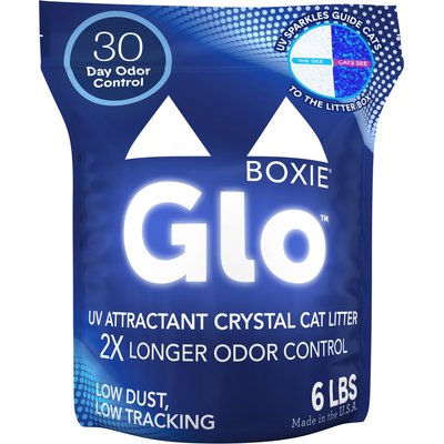 Boxiecat Boxiecat Glo Natural Stress-Relief Non-Clumping Crystal Cat Litter with UV Attractant, 6-lb bag