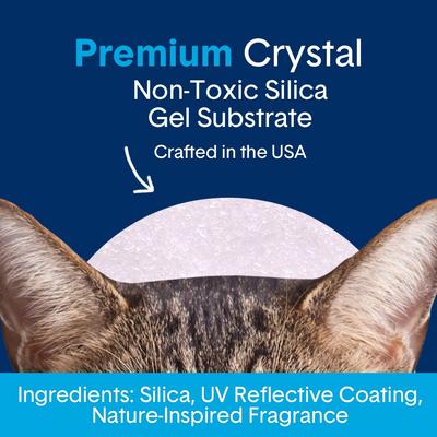 Show full view: Boxiecat Glo Natural Stress-Relief Non-Clumping Crystal Cat Litter with UV Attractant, 6-lb bag slide 6 of 12