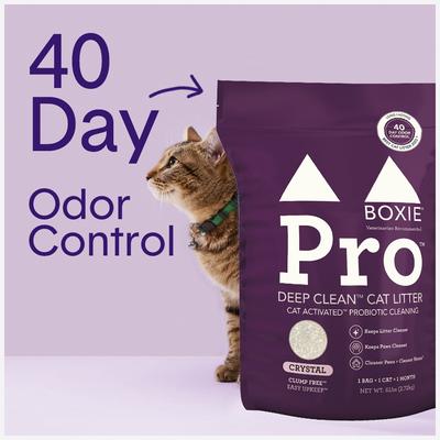 View of BOXIECAT Pro Self-Cleaning Probiotic Non-Clumping Crystal Cat Litter, 6 ...