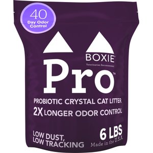 Boxiecat Pro Self-Cleaning Probiotic Non-Clumping Crystal Cat Litter, 6-lb bag
