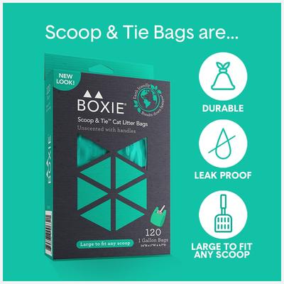 Show full view: Boxiecat Scoop & Tie Cat Litter Waste Bag, 120 count slide 3 of 10