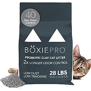 Boxiecat Self-Cleaning Probiotic Clumping Clay Cat & Kitty Litter, 28-lb bag