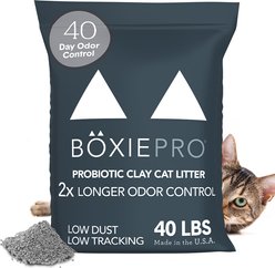 Boxiecat Self-Cleaning Probiotic Clumping Clay Cat & Kitty Litter, 40-lb bag
