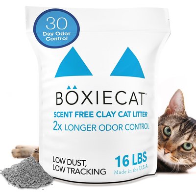 Boxiecat Boxiecat Unscented Odor Control Clumping Clay Cat & Kitty Litter, 16-lb bag