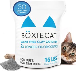 Boxiecat Unscented Odor Control Clumping Clay Cat & Kitty Litter, 16-lb bag