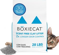 Boxiecat Unscented Odor Control Clumping Clay Cat & Kitty Litter, 28-lb bag