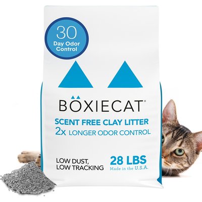 Boxiecat Boxiecat Unscented Odor Control Clumping Clay Cat & Kitty Litter, 28-lb bag