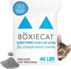 Boxiecat Unscented Odor Control Clumping Clay Cat & Kitty Litter, 40-lb bag slide 1 of 6