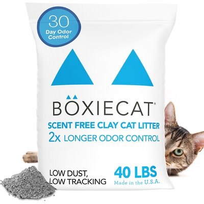 Boxiecat Boxiecat Unscented Odor Control Clumping Clay Cat & Kitty Litter, 40-lb bag