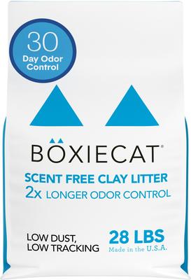 Show full view: Boxiecat Unscented Odor Control Clumping Clay Litter, 28-lb bag + Eco Scoop & Tie Cat Litter Waste Bag, 75 count slide 2 of 9