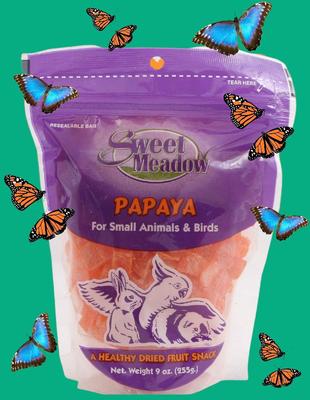 Show full view: Branded Pack - Sweet Meadow Farm Freeze-Dried Small Pet Treat, Dried Papaya Treats, Marigold Herb Treats slide 5 of 8