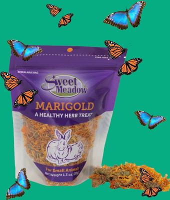 Show full view: Branded Pack - Sweet Meadow Farm Freeze-Dried Small Pet Treat, Dried Papaya Treats, Marigold Herb Treats slide 7 of 8