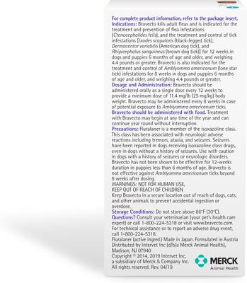 Show full view: Bravecto Chew, 44-88 lbs, (Blue Box), 2 Chews (6-mos. supply) + Sentinel Spectrum Chew for Dogs, 25.1-50 lbs, (Yellow Box), 6 Chews (6-mos. supply) slide 7 of 9