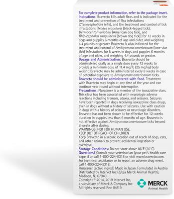 Show full view: Bravecto Chew, 9.9-22 lbs, (Orange Box), 2 Chews (6-mos. supply) + Sentinel Spectrum Chew for Dogs, 8.1-25 lbs, (Green Box), 6 Chews (6-mos. supply) slide 7 of 9