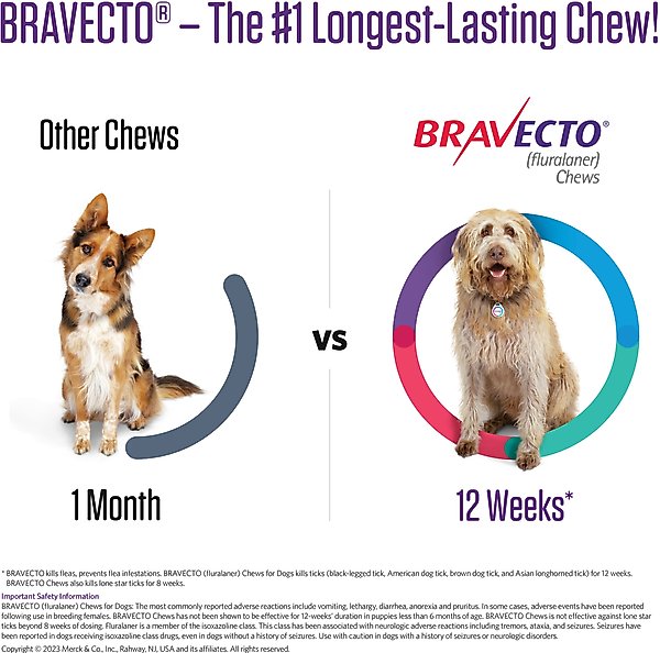 Bravecto Chew for Dogs, 44-88 lbs, (Blue Box)