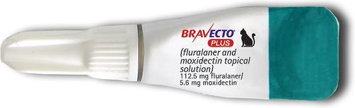 Show full view: Bravecto Plus Topical Solution for Cats, 2.6-6.2 lbs, (Green Box), 1 Dose (2-mos. supply) slide 3 of 9