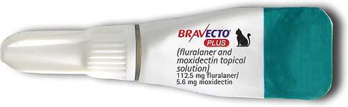 Show full view: Bravecto Plus Topical Solution for Cats, 2.6-6.2 lbs, (Green Box), 2 Doses (4-mos. supply) slide 3 of 9