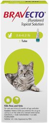 Bravecto Topical Solution for Cats, 2.6-6.2 lbs, (Green Box), 1 Dose (12-wks. supply)