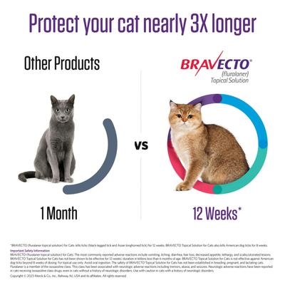 Bravecto Topical Solution for Cats, 6.2-13.8 lbs, (Blue Box)