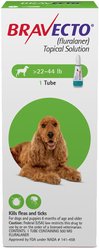 Bravecto Topical Solution for Dogs, 22-44 lbs, (Green Box), 1 Dose (12-wks. supply)