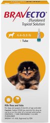 Bravecto Topical Solution for Dogs, 4.4-9.9 lbs, (Yellow Box), 1 Dose (12-wks. supply)