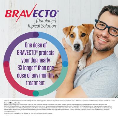 Show full view: Bravecto Topical Solution for Dogs, 4.4-9.9 lbs, (Yellow Box), 2 Doses (24-wks. supply) slide 6 of 9