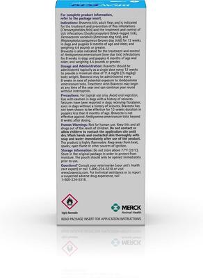 Show full view: Bravecto Topical Solution for Dogs, 44-88 lbs, (Blue Box), 2 Doses (24-wks. supply) slide 2 of 9