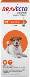Bravecto Topical Solution for Dogs, 9.9-22 lbs, (Orange Box), 1 Dose (12-wks. supply)