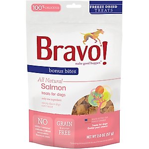 Bravo! Bonus Bites Salmon Freeze-Dried Dog Treats, 2-oz bag Bravo! Bonus Bites Salmon Freeze-Dried Dog Treats, 2-oz bag