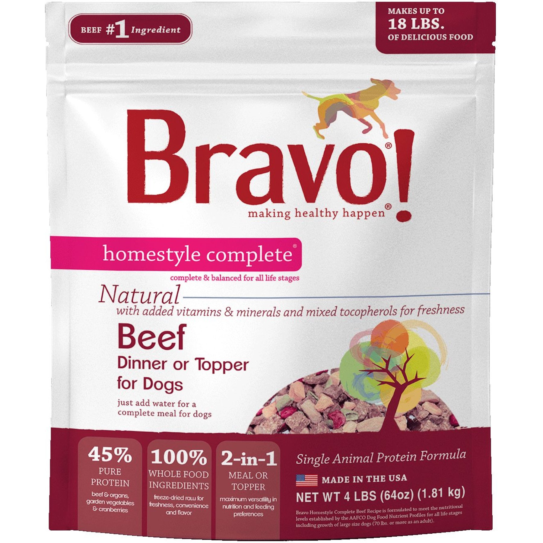 BRAVO! Homestyle Complete Turkey Dinner Grain-Free Freeze-Dried