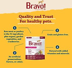 Bravo! Homestyle Complete Chicken Grain-Free Adult Freeze-Dried Dehydrated Dog Food, 1.25-lb bag slide 2 of 7