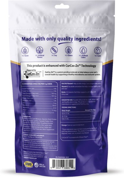 Bravo Paws Intelli Allergy Dog Soft Chews Treats, 12.69-oz pouch, 90 count