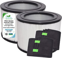 Breathe Naturally HEPA & Carbon Replacement Filters for Filter Queen Defender 4000 Series Air Purifiers, 8 count