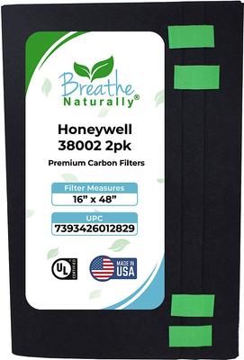 Show full view: Breathe Naturally Replacement Carbon Prefilter for Honeywell 38002, 2 count slide 1 of 2