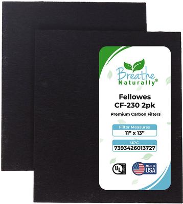 Show full view: Breathe Naturally Replacement Carbon Prefilters for Fellowes CF-230 Series Air Purifiers, 2 count slide 1 of 2