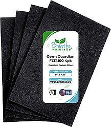 Breathe Naturally Replacement Carbon Prefilters for Germ Guardian FLT4100 Series Air Purifiers, 4 count