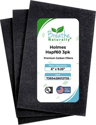 Show full view: Breathe Naturally Replacement Carbon Prefilters for Holmes HAPF60 Series Air Purifiers, 3 count slide 1 of 2