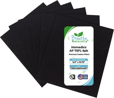 Show full view: Breathe Naturally Replacement Carbon Prefilters for Homedics AF-75 Series Air Purifiers, 6 count slide 1 of 2