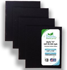 Breathe Naturally Replacement Carbon Prefilters for Idylis "A" IAP-10-100 Series Air Purifiers, 4 count