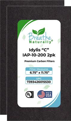 Show full view: Breathe Naturally Replacement Carbon Prefilters for Idylis "C" IAP-10-200 Series Air Purifiers, 2 count slide 1 of 3
