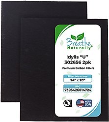 Breathe Naturally Replacement Carbon Prefilters for Idylis "U" 302656, 2 count